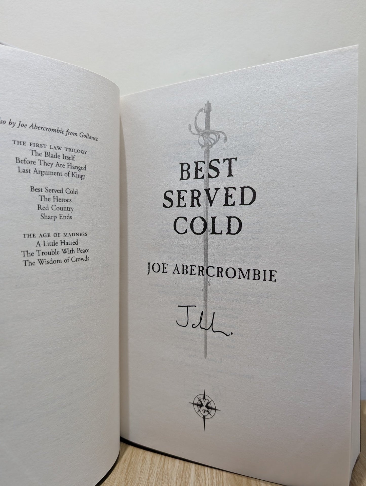 Best Served Cold by Joe Abercrombie (Signed) - Fialta Books