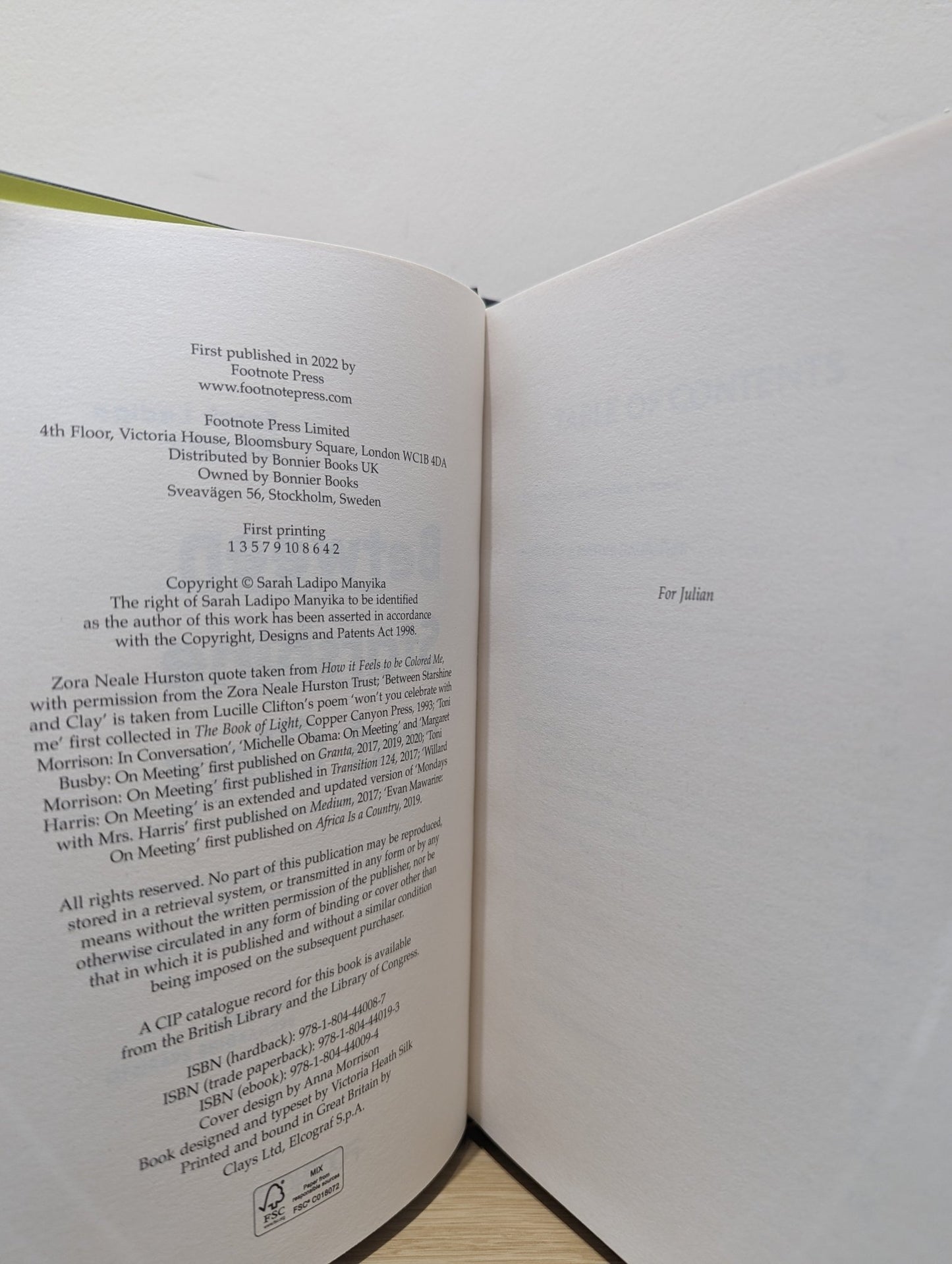 Between Starshine and Clay by Sarah Ladipo Manyika (Signed First Edition) - Fialta Books