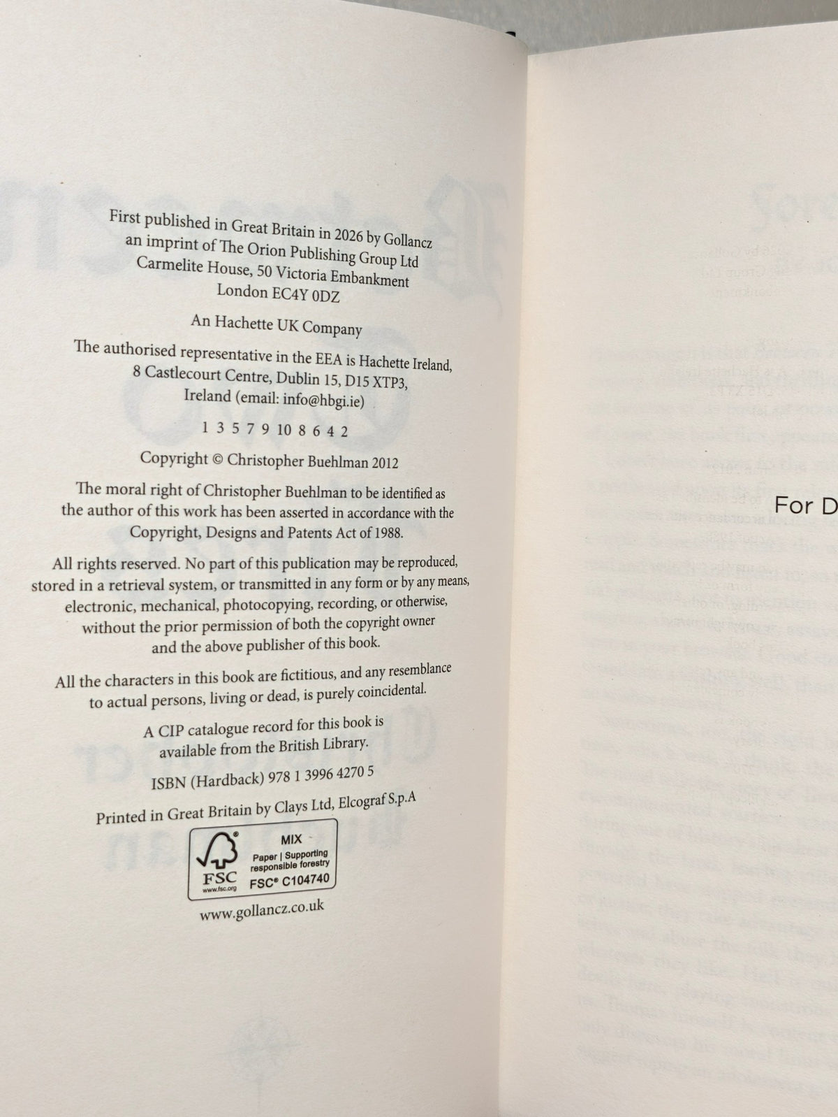 Between Two Fires by Christopher Buehlman (Signed Edition with sprayed edges) - Fialta Books
