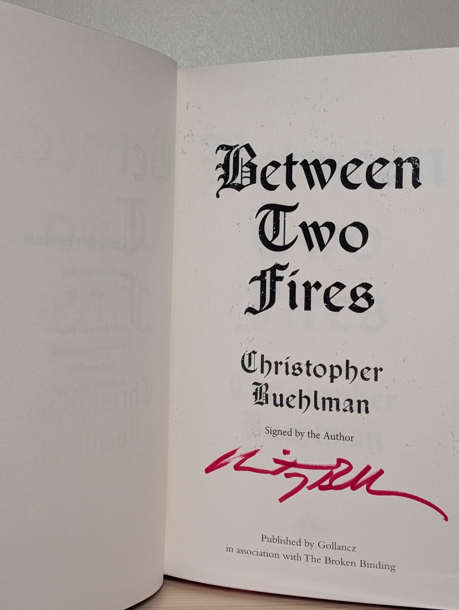 Between Two Fires by Christopher Buehlman (Signed with sprayed edges) - Fialta Books