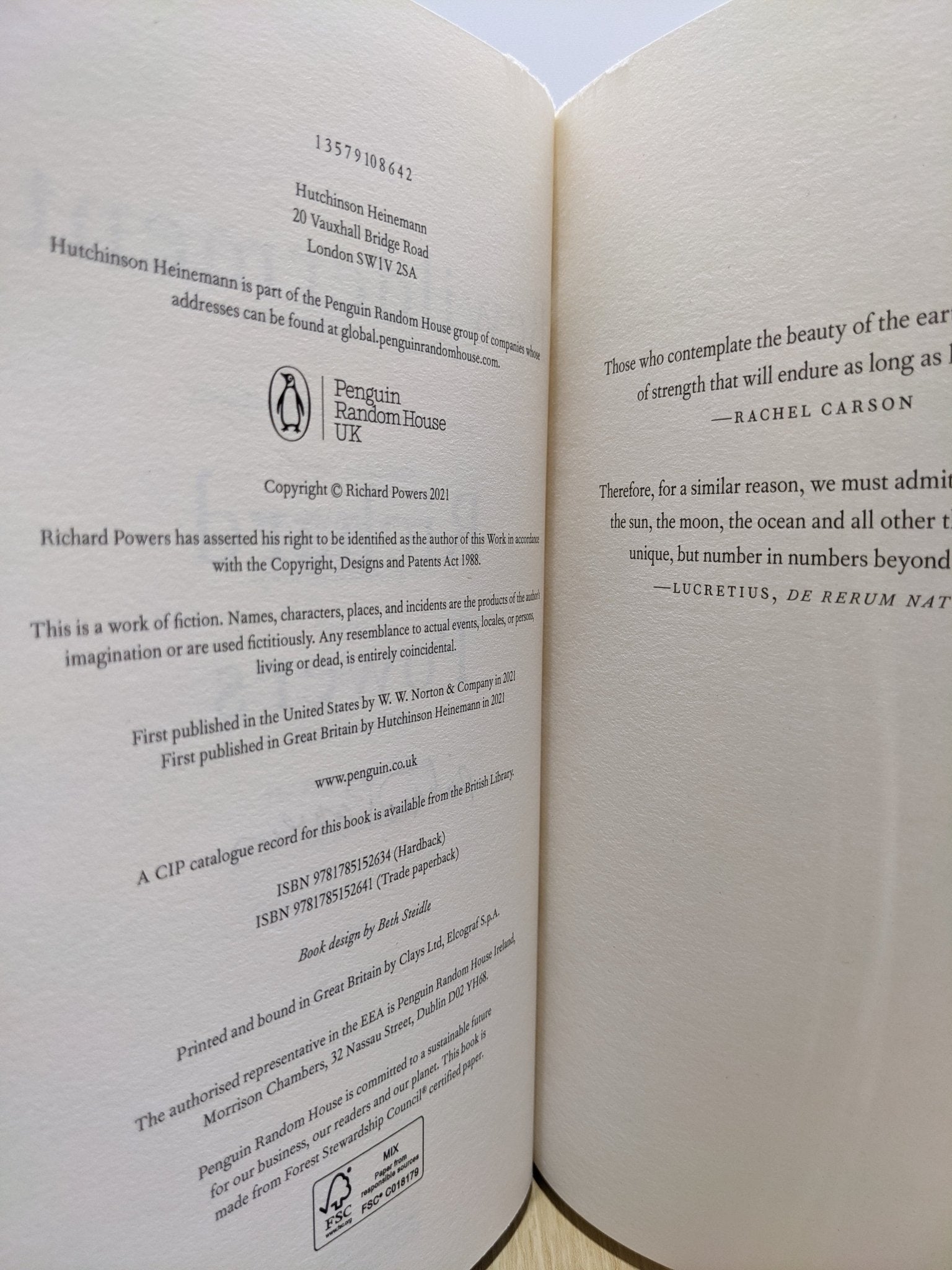 Bewilderment by Richard Powers (Signed First Edition) - Fialta Books