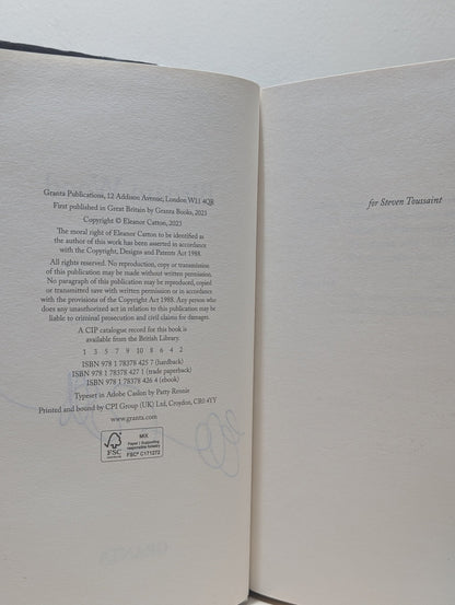 Birnam Wood by Eleanor Catton (Signed First Edition) - Fialta Books