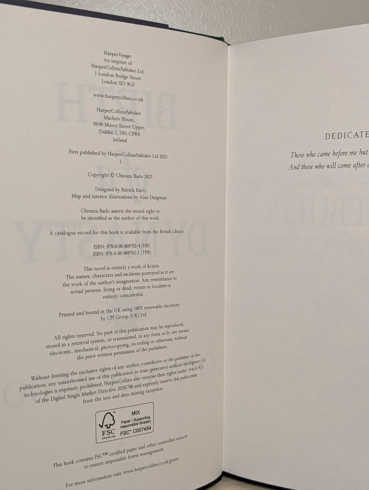 Birth of a Dynasty by Chinaza Bado (Signed First Edition with sprayed edges) - Fialta Books