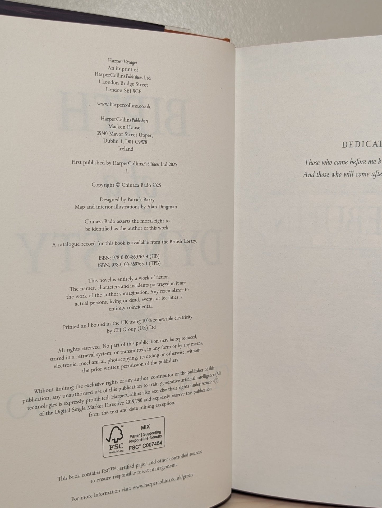Birth of a Dynasty by Chinaza Bado (Signed Numbered First Edition with sprayed edges) - Fialta Books