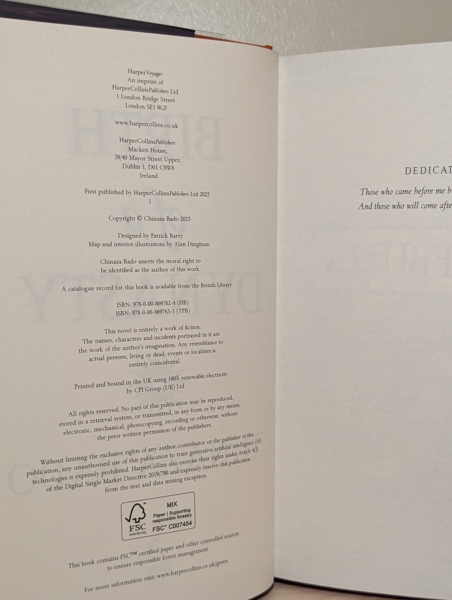 Birth of a Dynasty by Chinaza Bado (Signed Numbered First Edition with sprayed edges) - Fialta Books