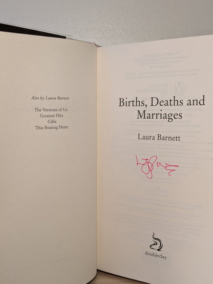 Births, Deaths and Marriages by Laura Barnett (Signed First Edition) - Fialta Books