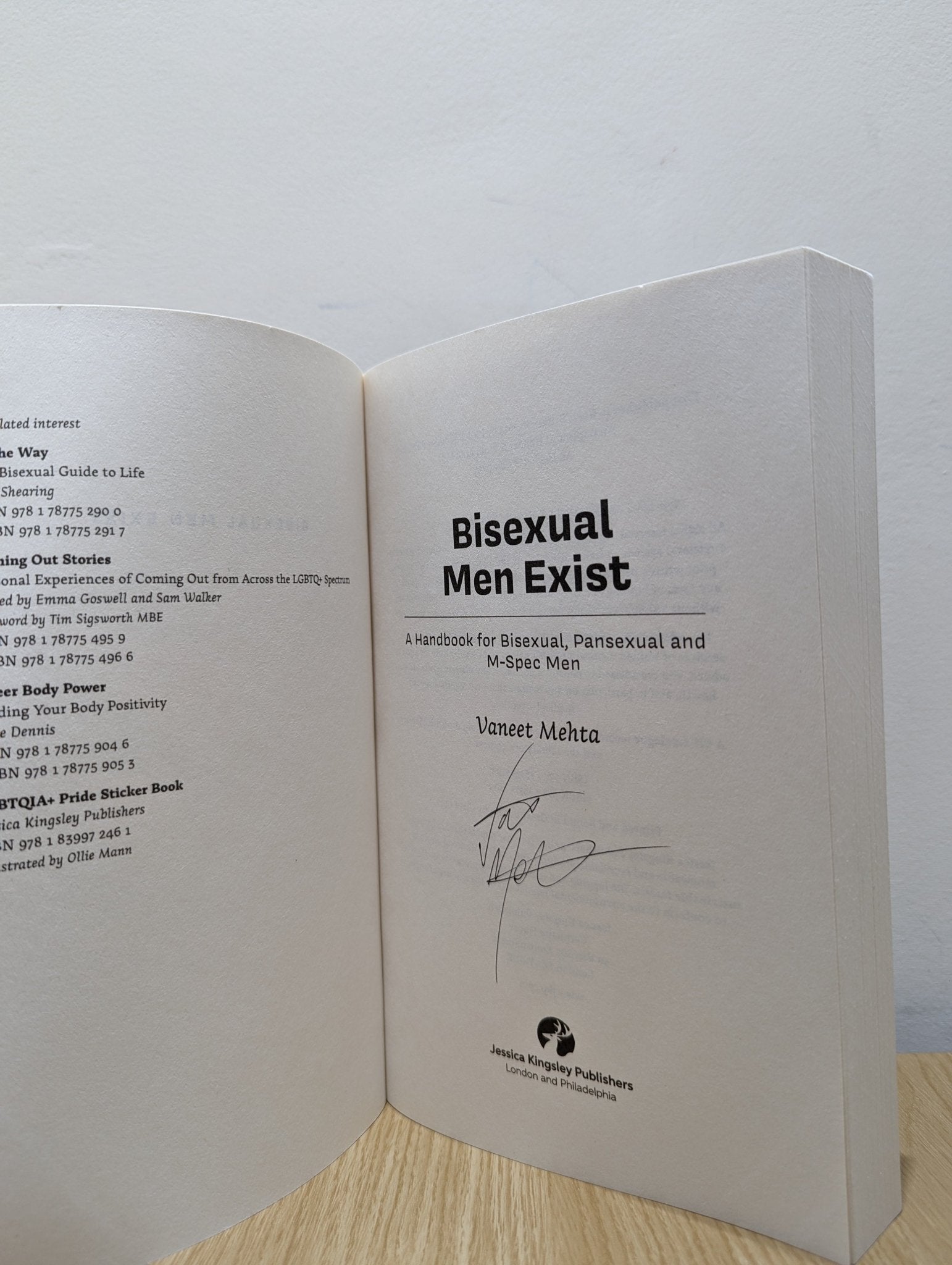 Bisexual Men Exist by Vaneet Mehta (Signed First Edition) - Fialta Books