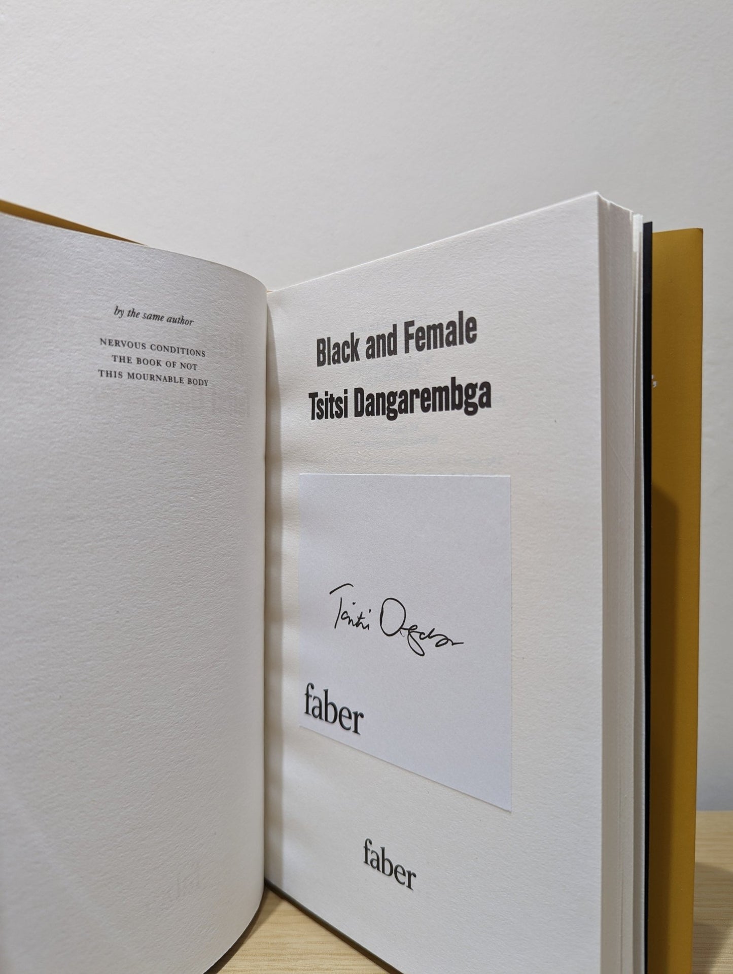 Black and Female by Tsitsi Dangarembga (Signed First Edition) - Fialta Books