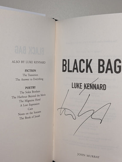 Black Bag by Luke Kennard (Signed First Edition) - Fialta Books