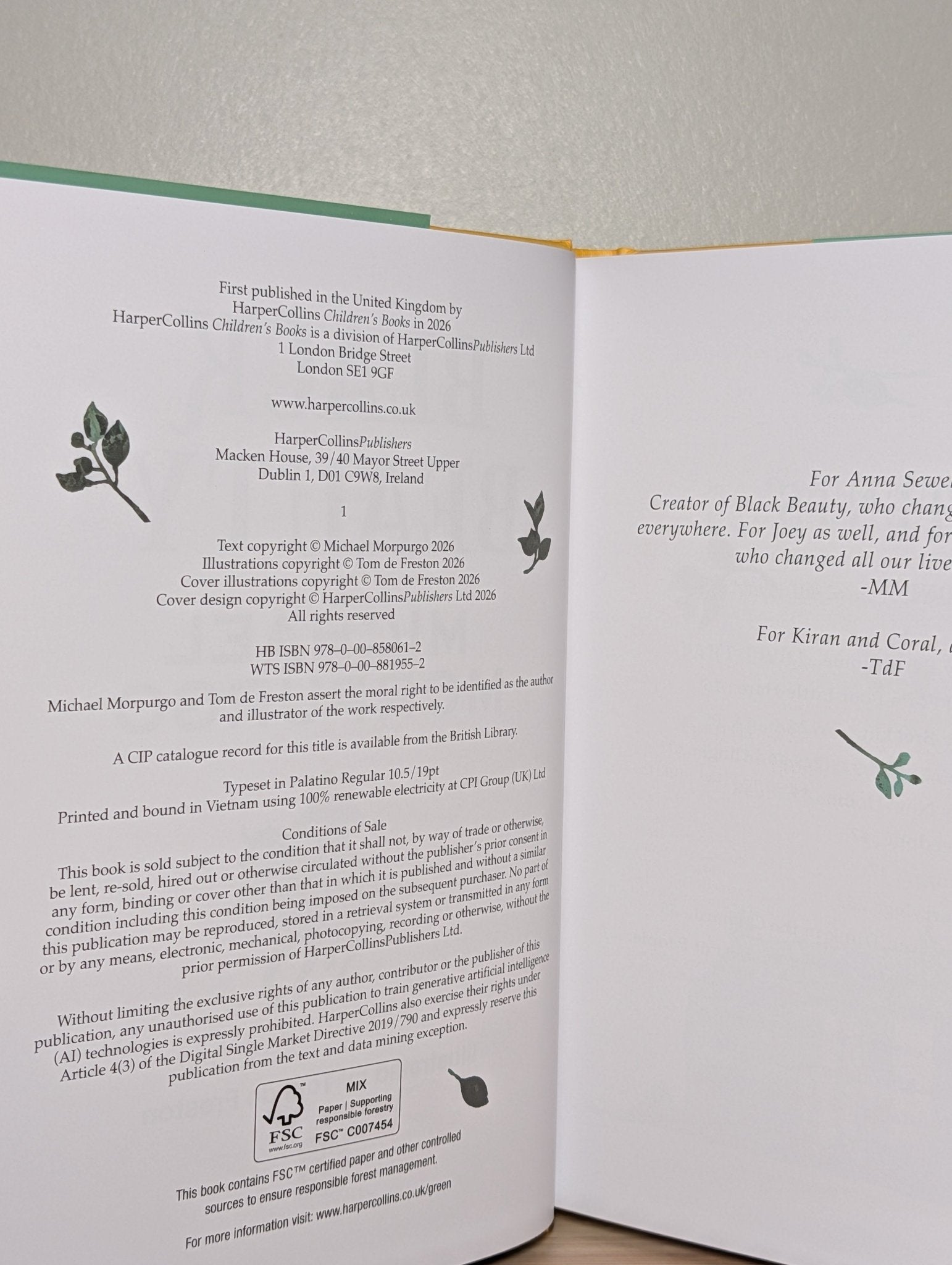 Black Beauty by Michael Morpurgo (Signed First Edition) - Fialta Books