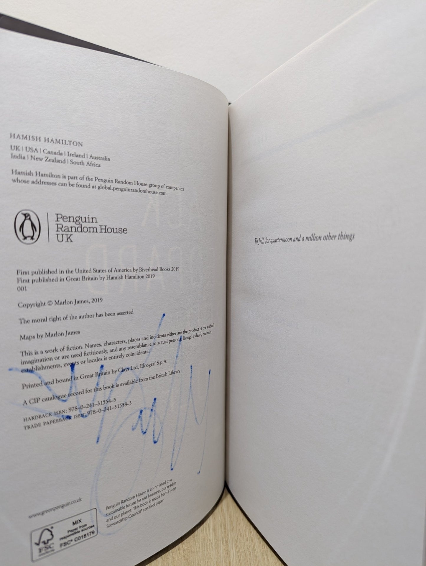 Black Leopard, Red Wolf by Marlon James (Signed First Edition) - Fialta Books