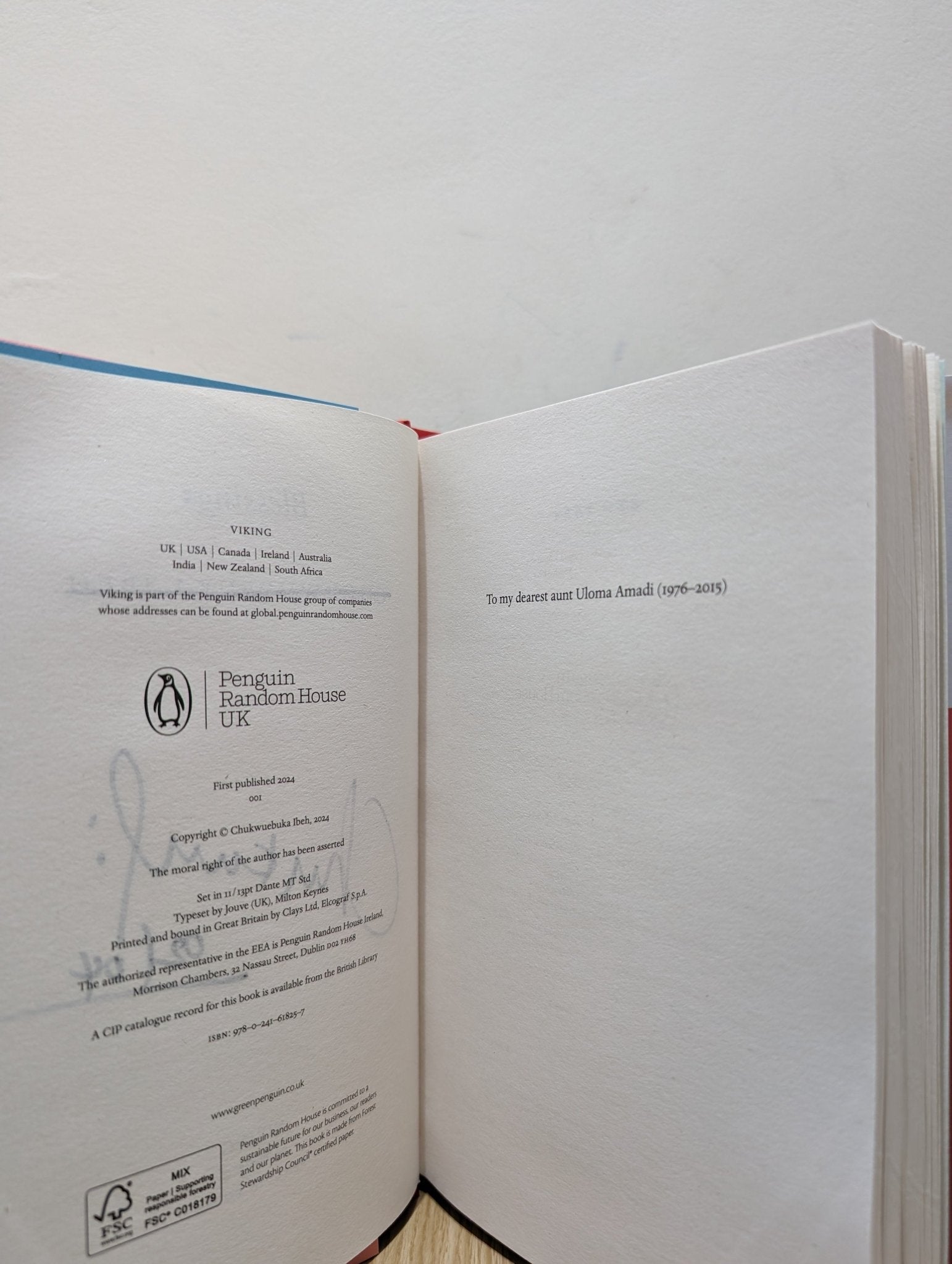 Blessings by Chukwuebuka Ibeh (Signed Dated First Edition) - Fialta Books