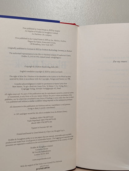 Blood Book by Kim De L'Horizon (First Edition) - Fialta Books
