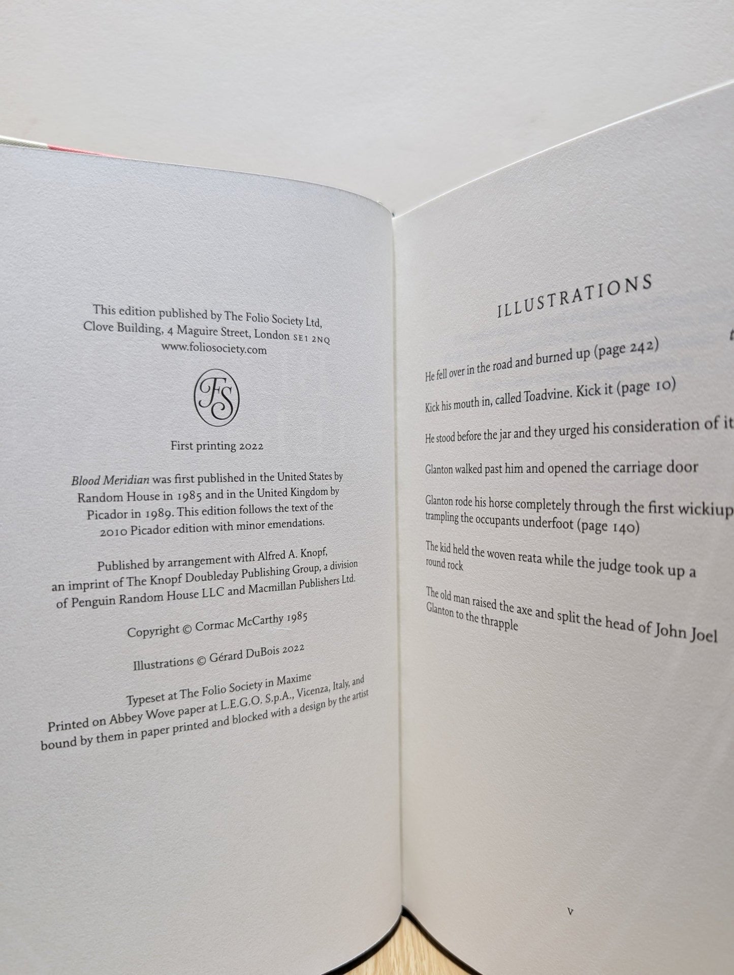 Blood Meridian by Cormac McCarthy (Folio Slipcase Edition 1st Printing) - Fialta Books