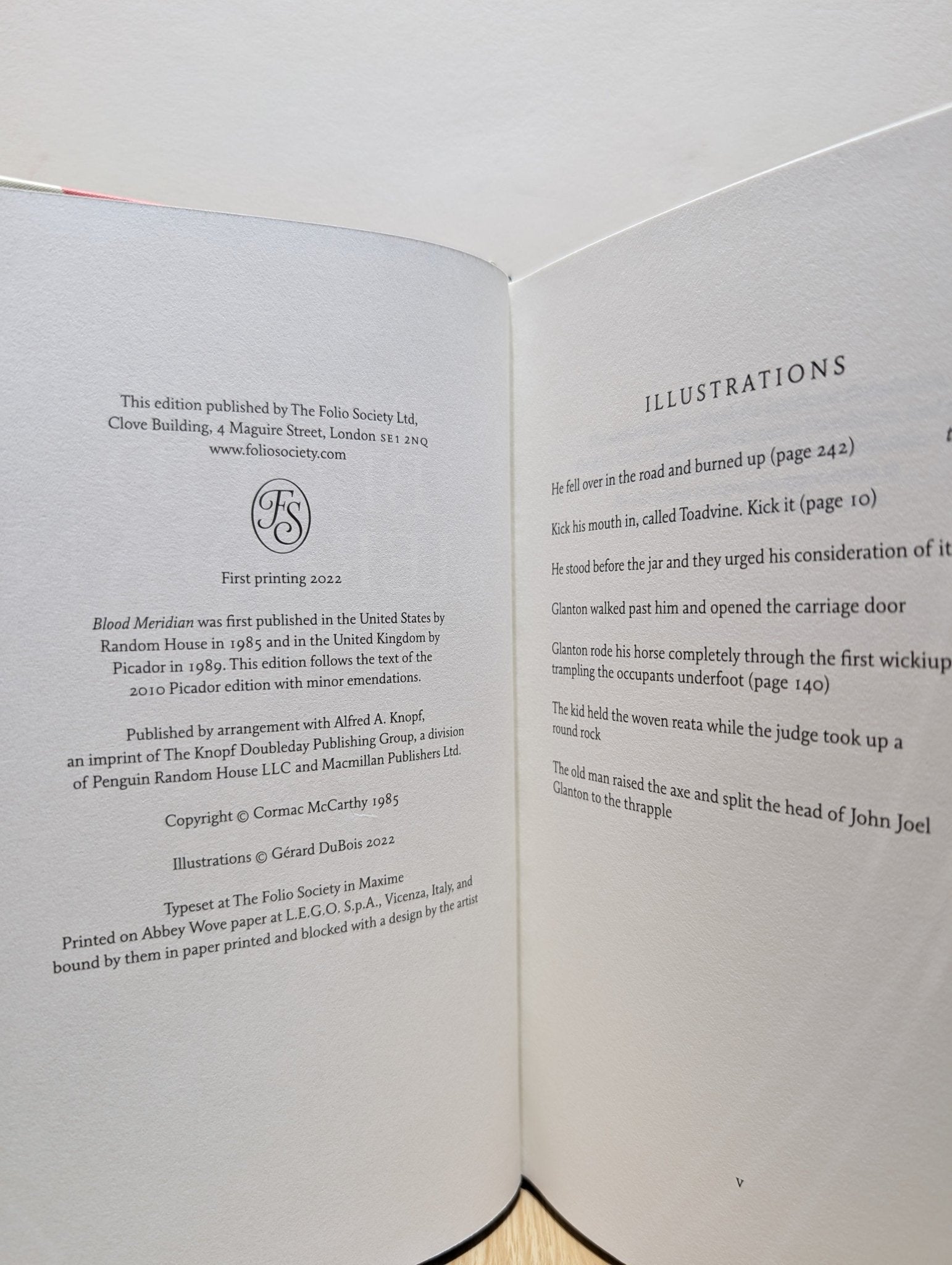 Blood Meridian by Cormac McCarthy (Folio Slipcase Edition 1st Printing) - Fialta Books