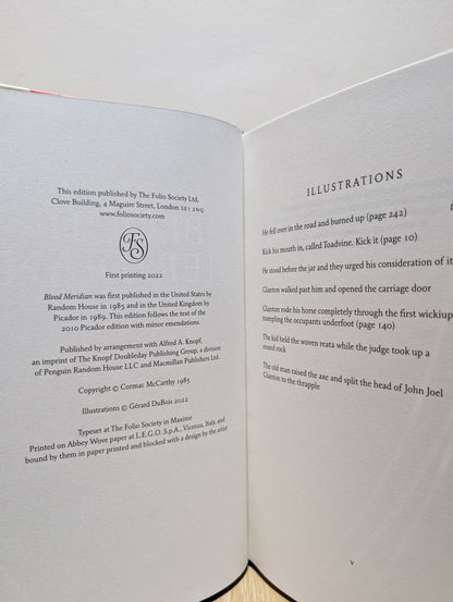 Blood Meridian by Cormac McCarthy (Folio Slipcase Edition 1st Printing) - Fialta Books