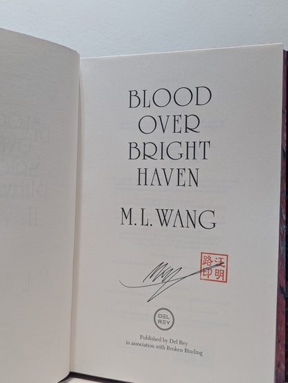 Blood Over Bright Haven by M. L. Wang (Signed First Edition with new cover and sprayed edges) - Fialta Books