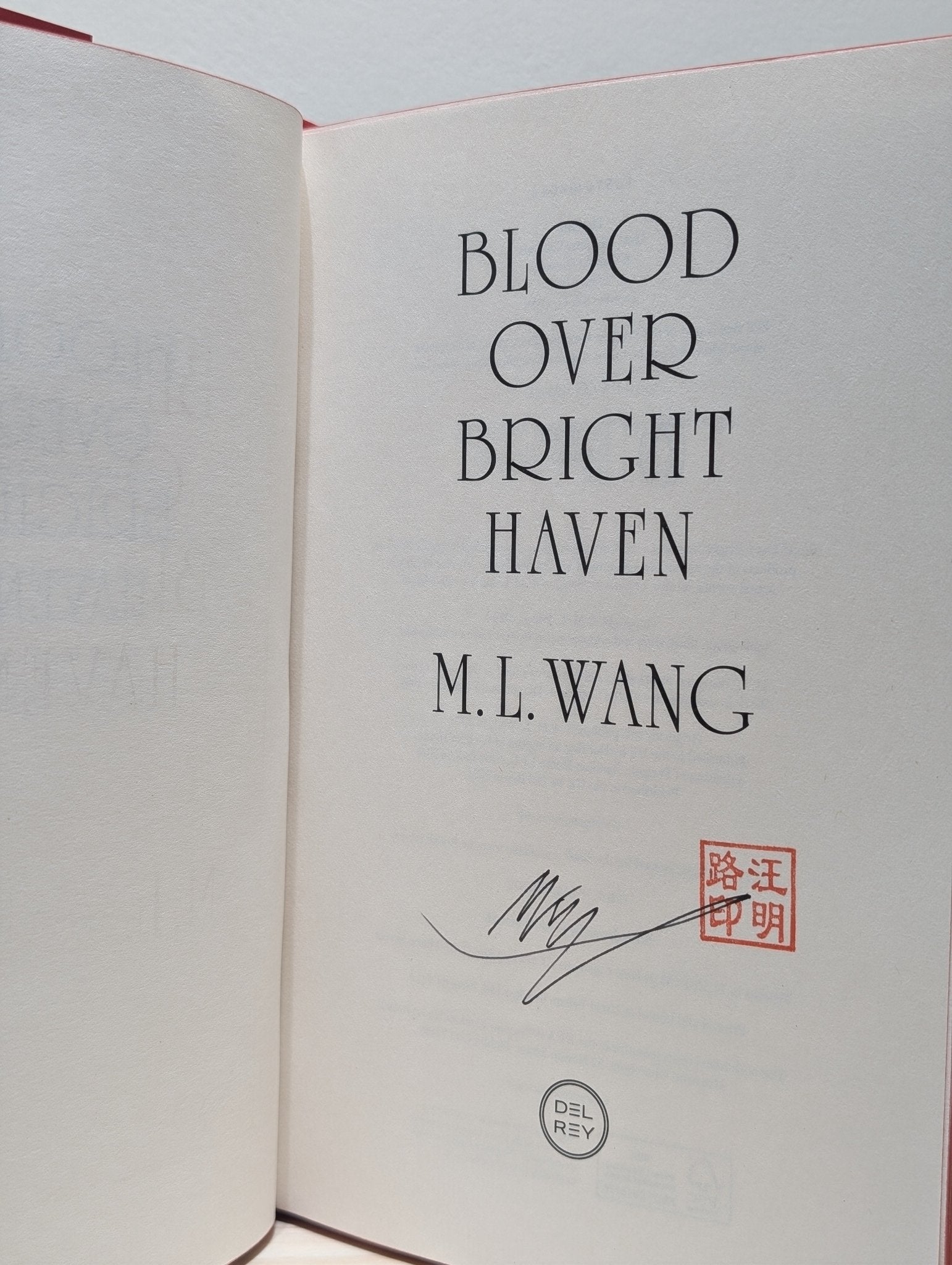 Blood Over Bright Haven by M. L. Wang (Signed First Edition with sprayed edges) - Fialta Books