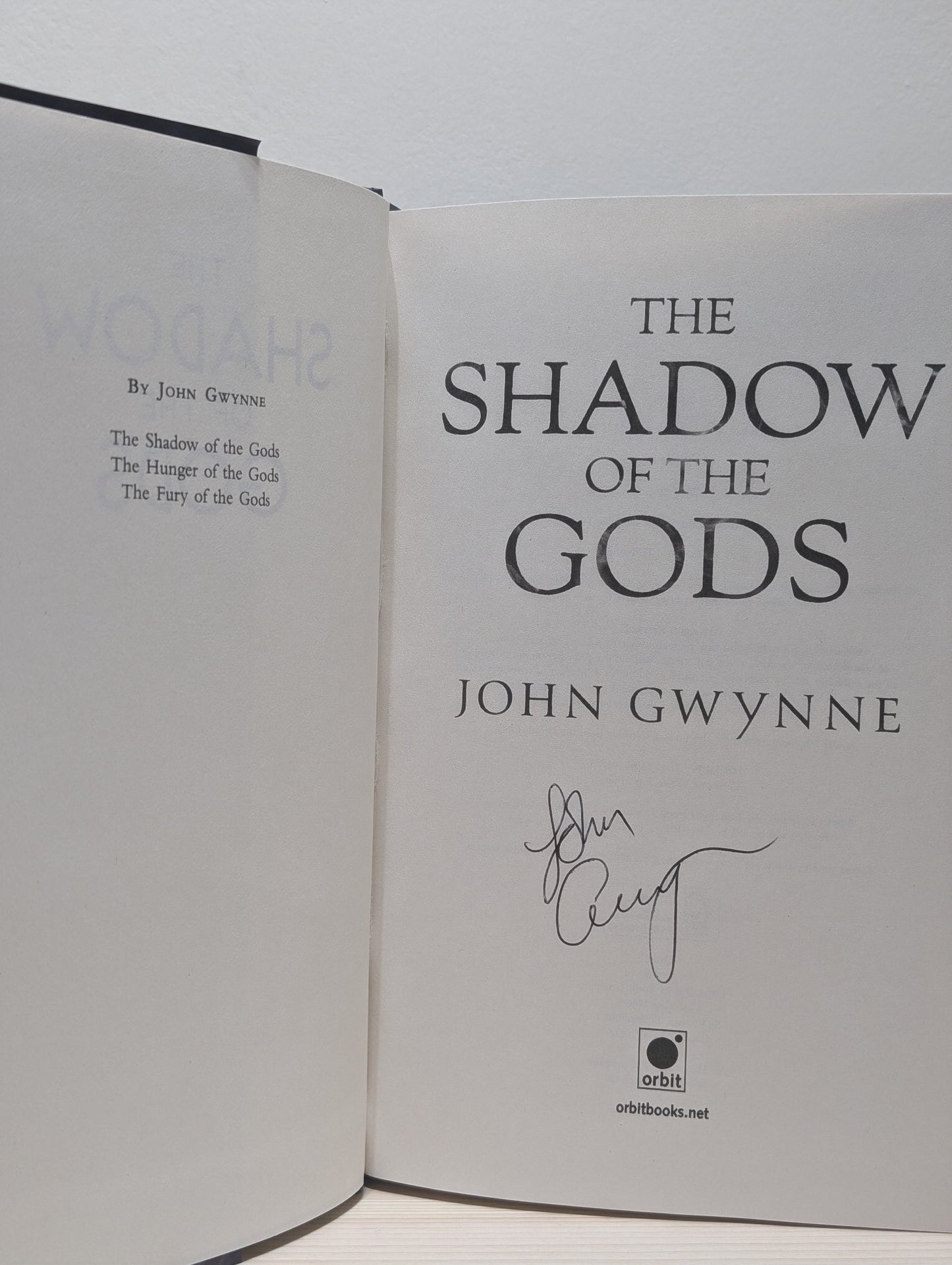 Bloodsworn Saga: Shadow of the Gods; Hunger of the Gods; Fury of the Gods by John Gwynne (Signed Set) - Fialta Books