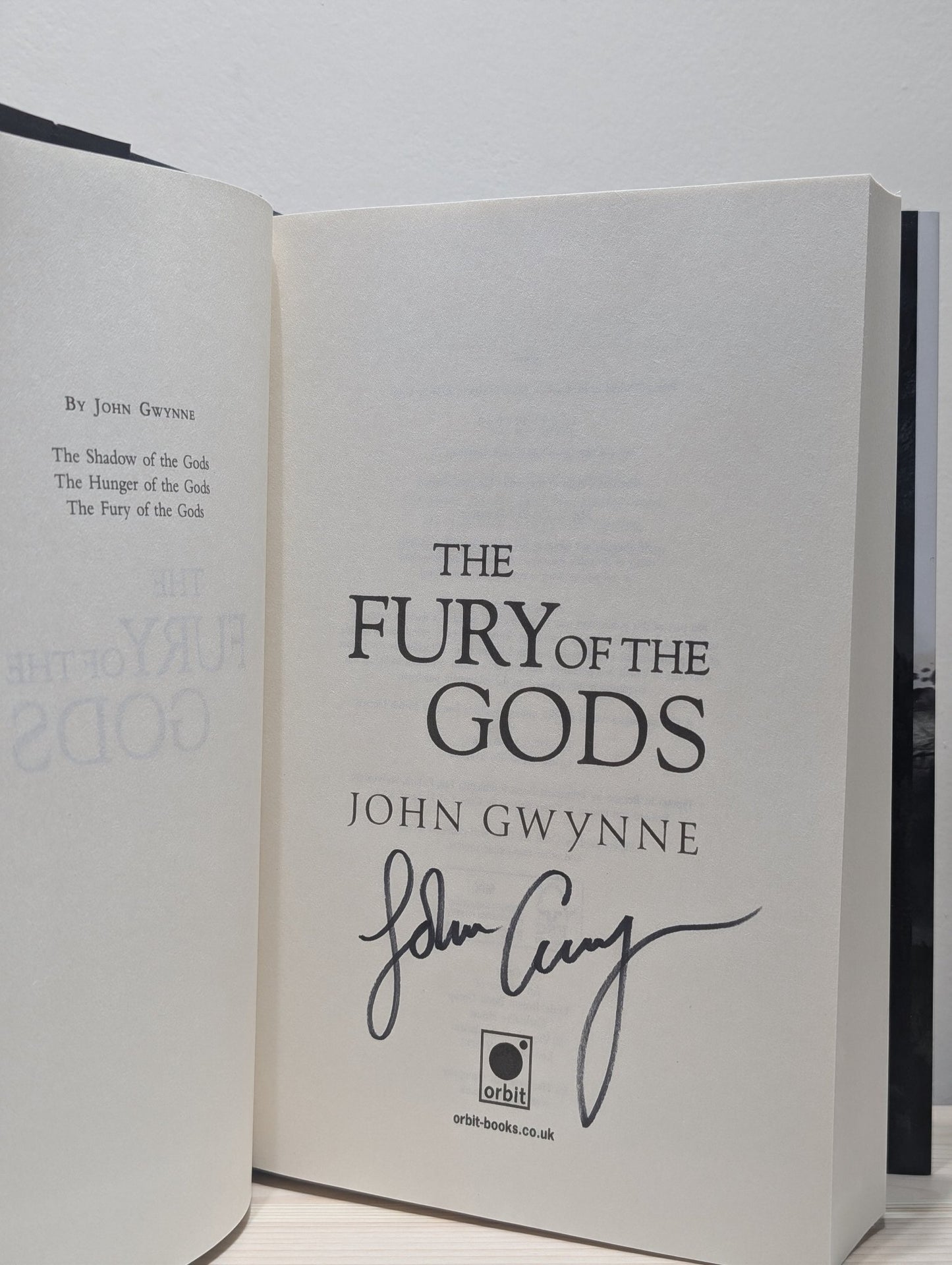 Bloodsworn Saga: Shadow of the Gods; Hunger of the Gods; Fury of the Gods by John Gwynne (Signed Set) - Fialta Books