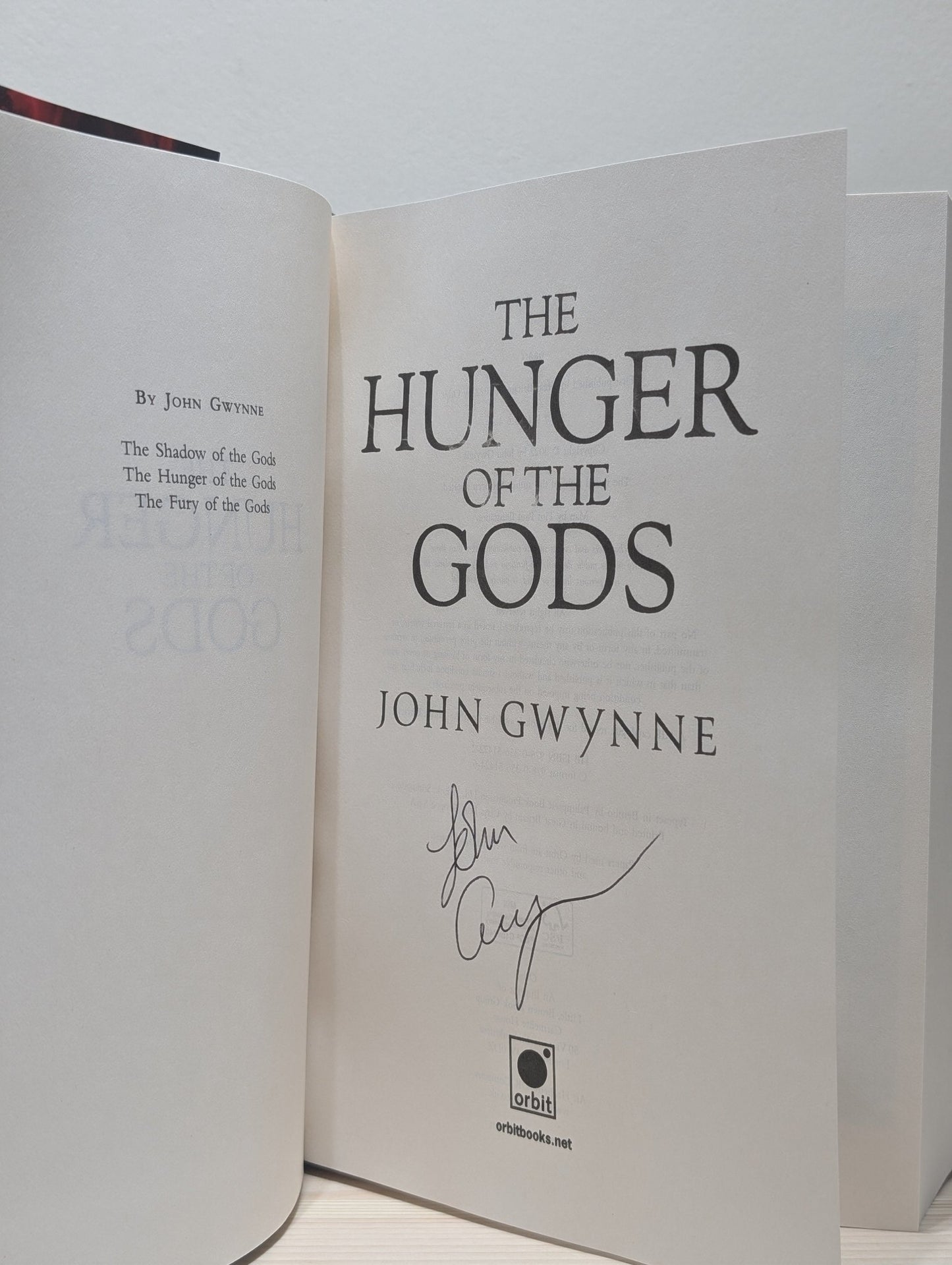 Bloodsworn Saga: Shadow of the Gods; Hunger of the Gods; Fury of the Gods by John Gwynne (Signed Set) - Fialta Books