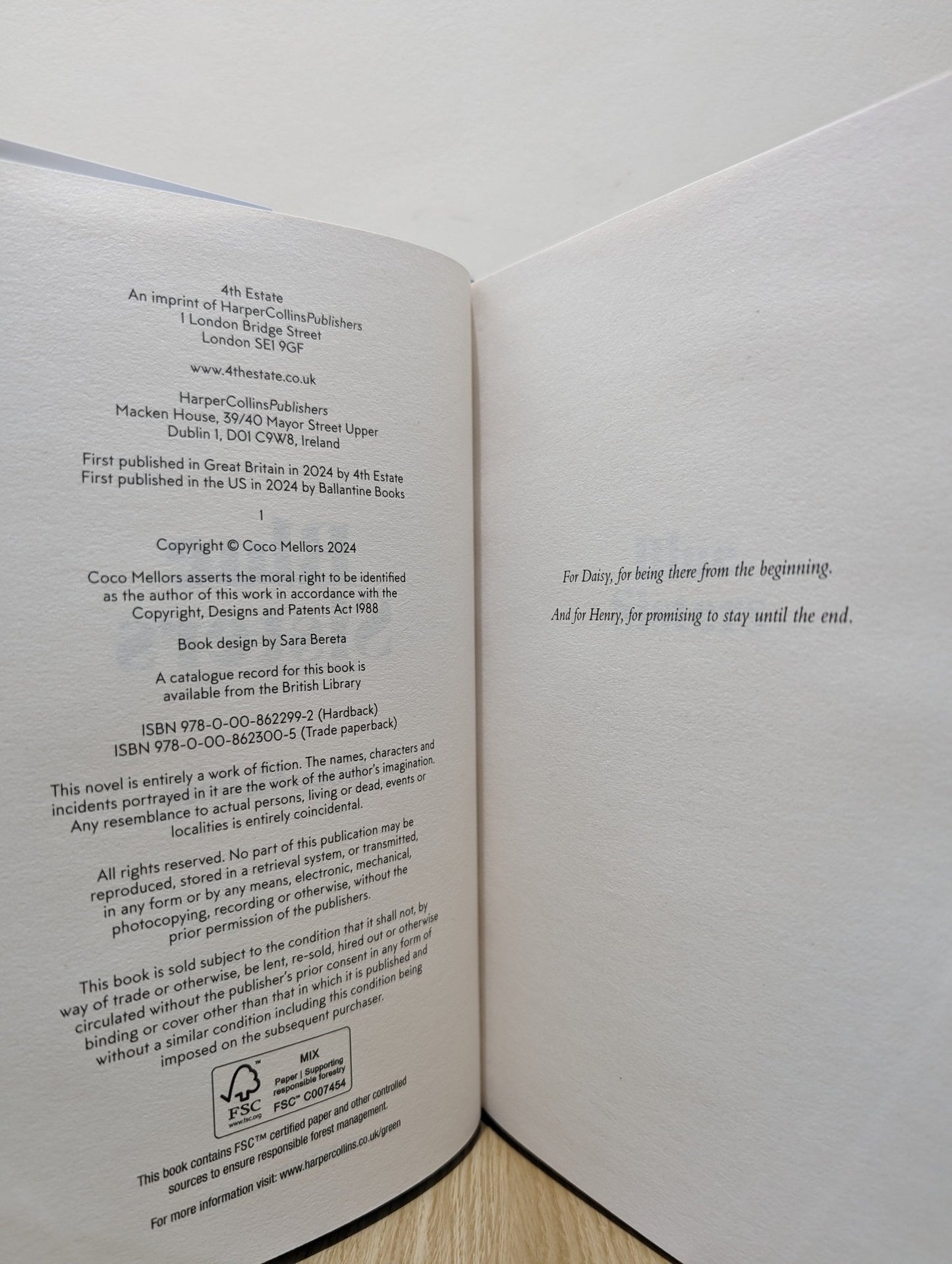 Blue Sisters by Coco Mellors (Signed First Edition) - Fialta Books