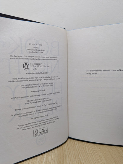 Book of Night by Holly Black (Signed with sprayed edges) - Fialta Books