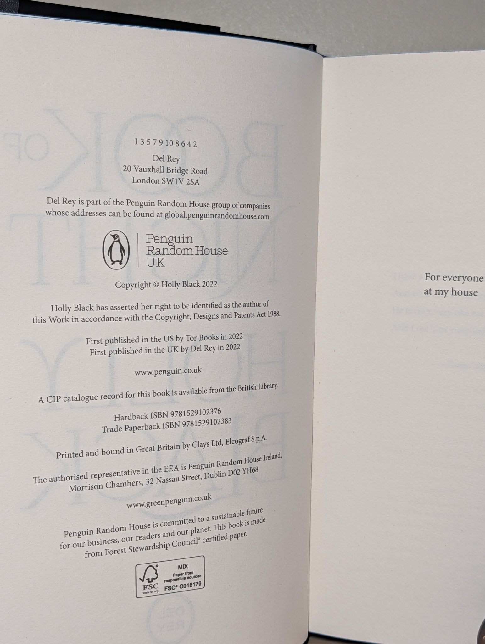 Book of Night; Thief of Night by Holly Black (Signed Set with sprayed edges) - Fialta Books