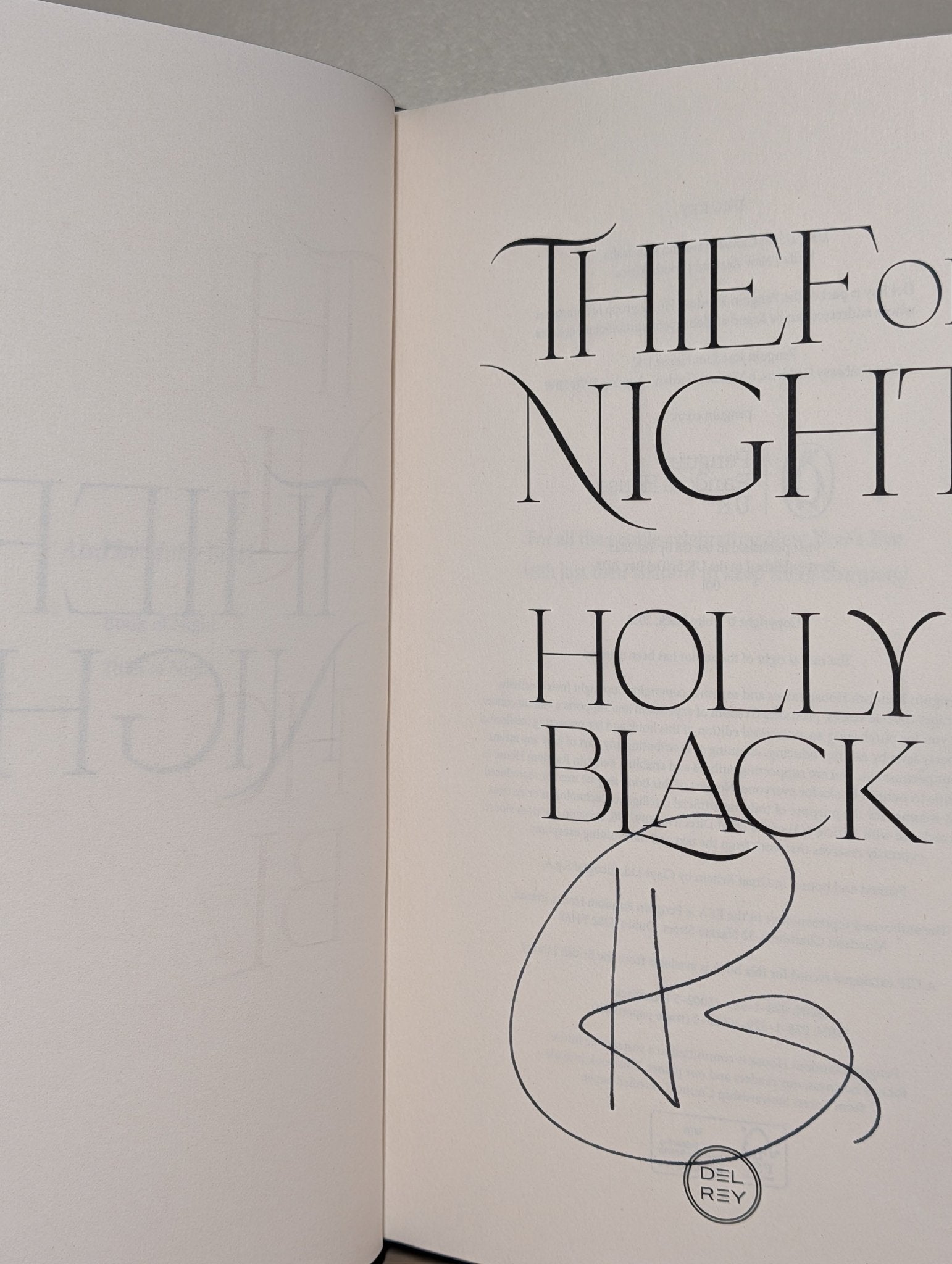 Book of Night; Thief of Night by Holly Black (Signed Set with sprayed edges) - Fialta Books