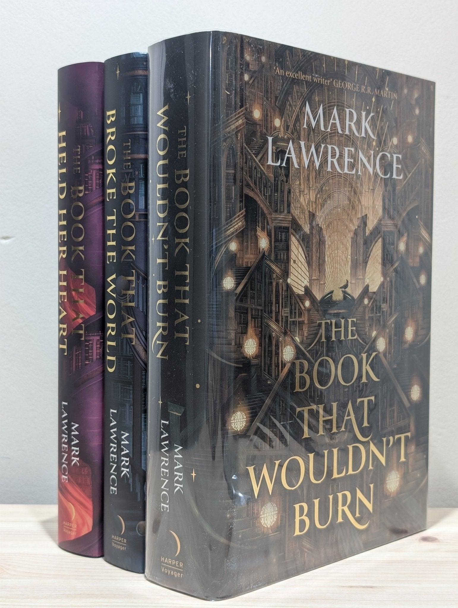Book That Wouldn't Burn; Book That Broke the World; Book that Held Her Heart by Mark Lawrence (Signed) - Fialta Books