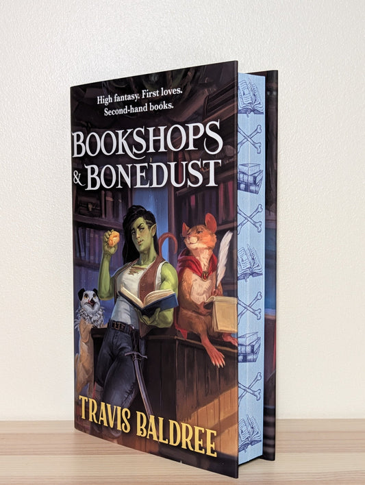 Bookshops & Bonedust by Travis Baldree (Signed Bookplate with sprayed edges) - Fialta Books