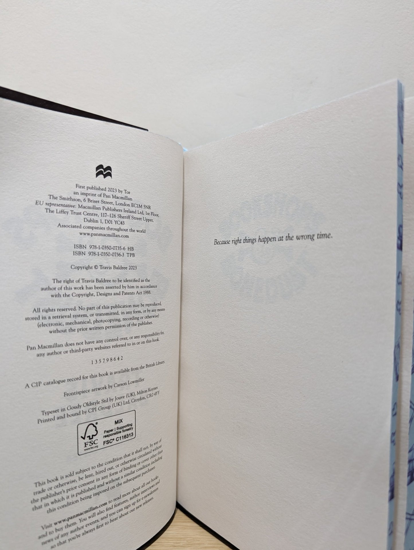 Bookshops & Bonedust by Travis Baldree (Signed First Edition with sprayed edges) - Fialta Books