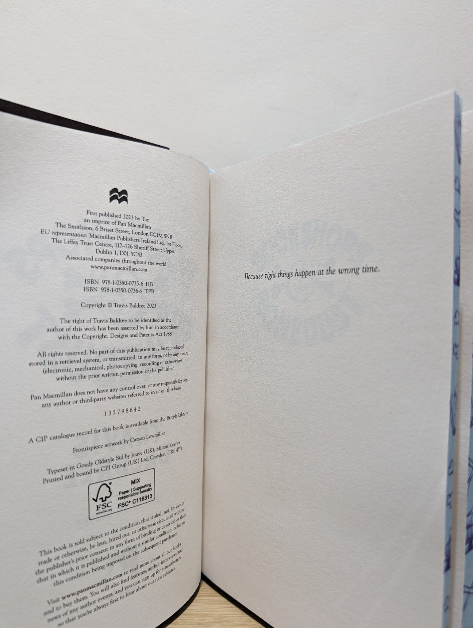 Bookshops & Bonedust by Travis Baldree (Signed First Edition with sprayed edges) - Fialta Books