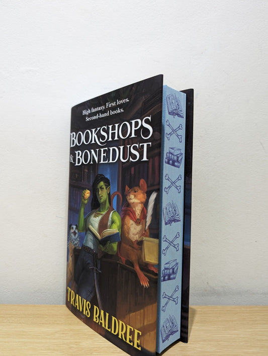 Bookshops & Bonedust by Travis Baldree (Signed First Edition with sprayed edges) - Fialta Books