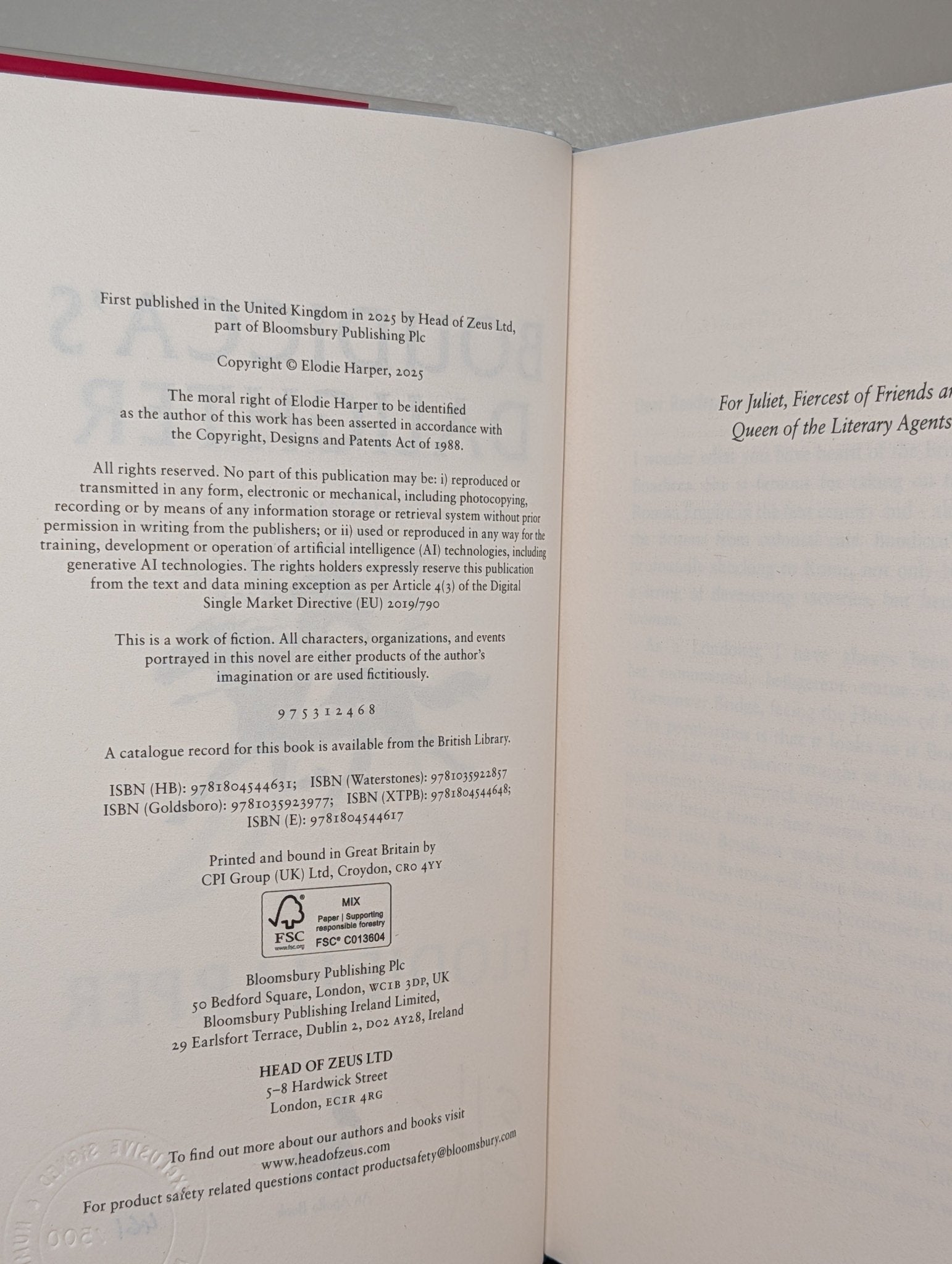 Boudicca's Daughter by Elodie Harper (Signed Numbered First Edition with sprayed edges) - Fialta Books
