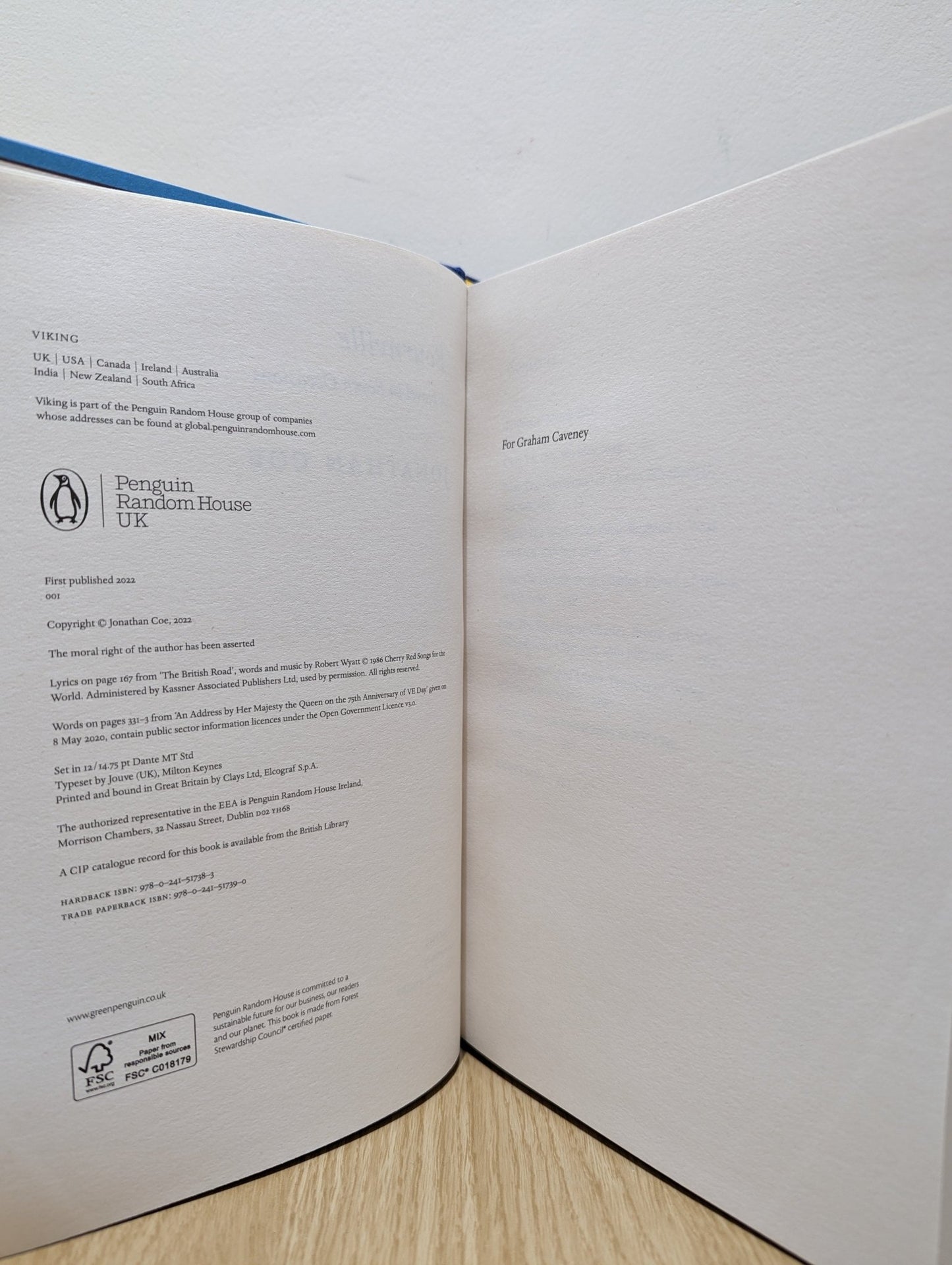 Bournville by Jonathan Coe (Signed First Edition) - Fialta Books