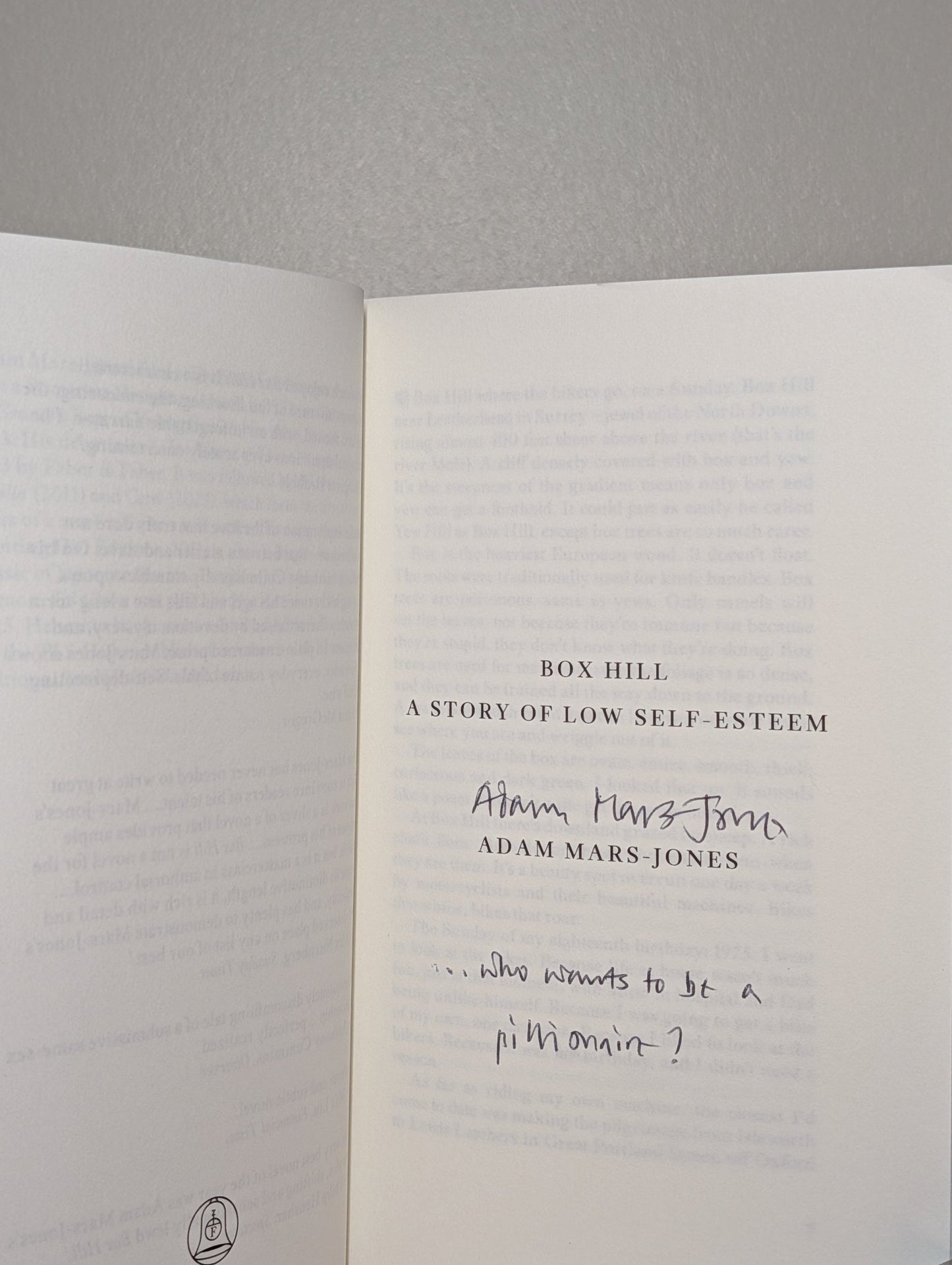 Box Hill by Adam Mars - Jones (Signed Lined) - Fialta Books