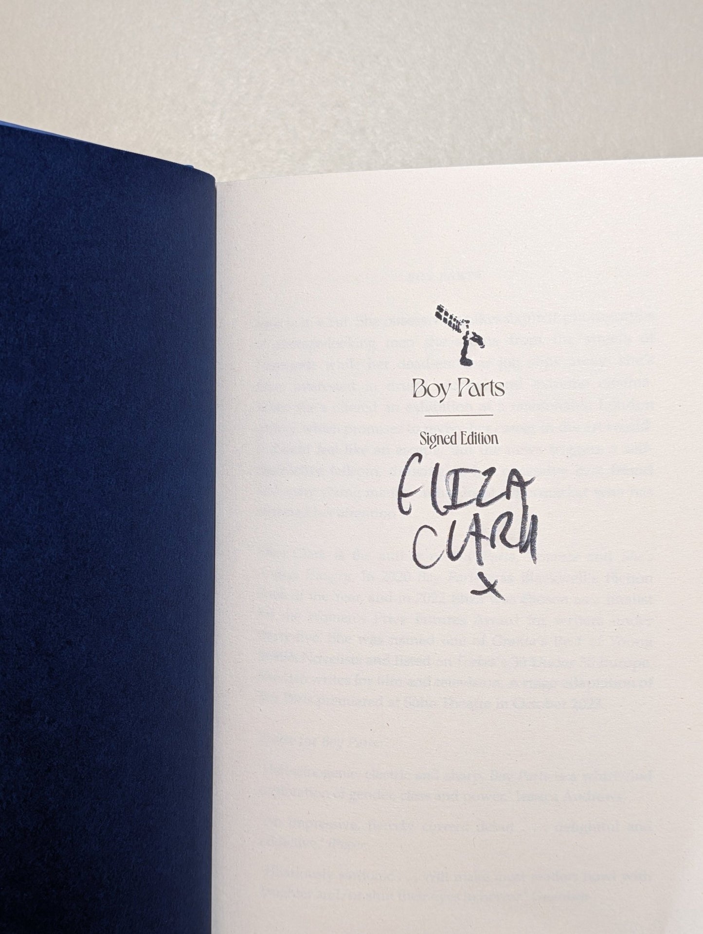 Boy Parts; Penance by Eliza Clark (Signed Gift Edition) - Fialta Books