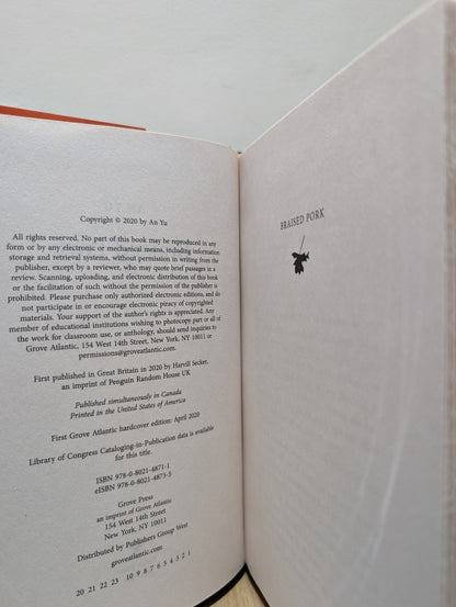 Braised Pork: A Novel by An Yu (First Edition) - Fialta Books