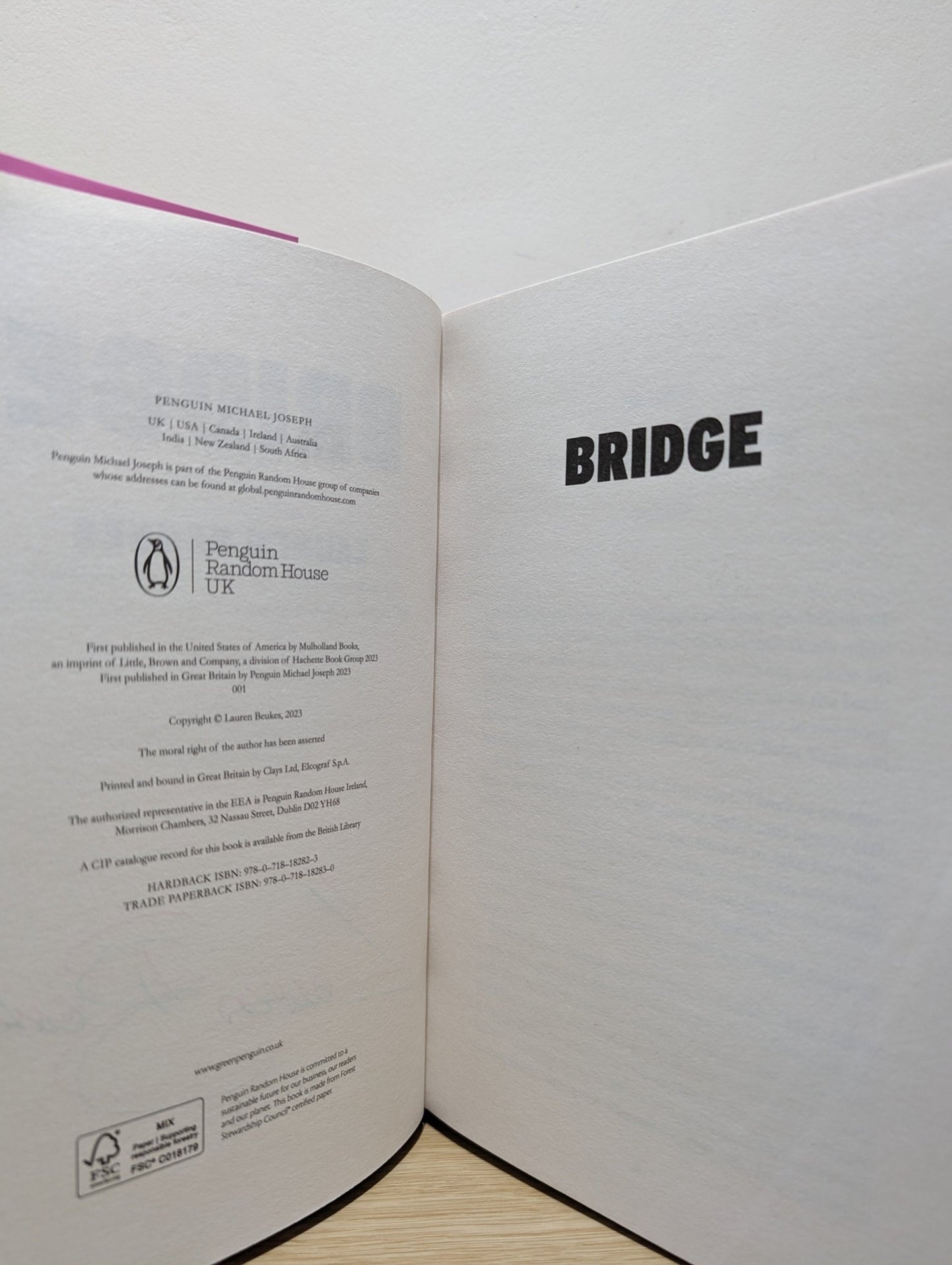 Bridge by Lauren Beukes (Signed First Edition) - Fialta Books
