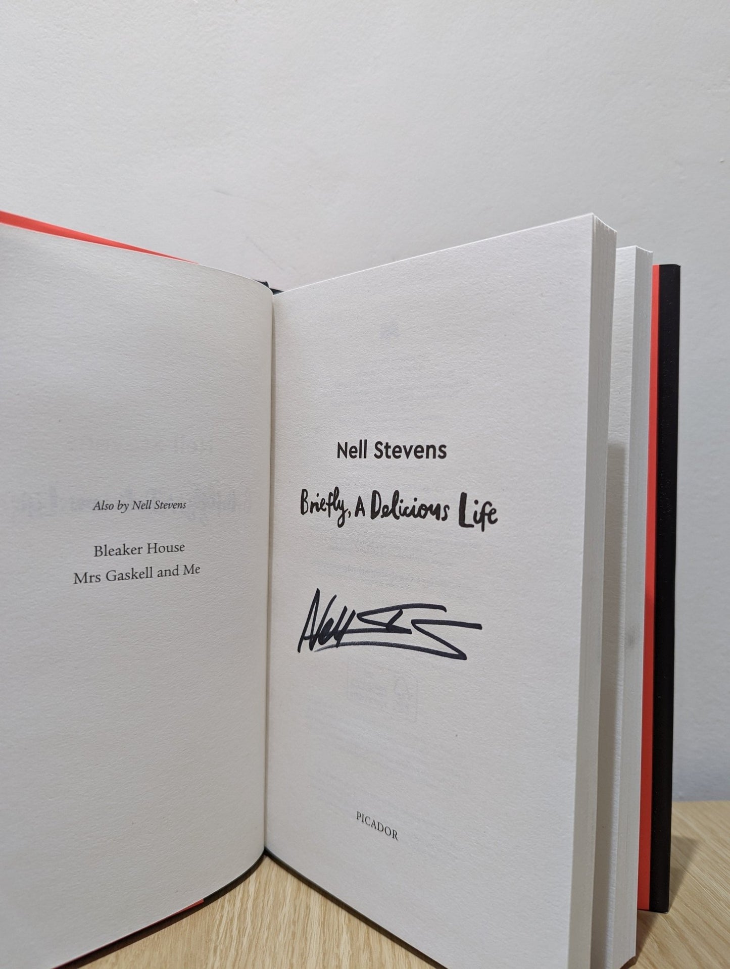 Briefly, A Delicious Life by Nell Stevens (Signed First Edition) - Fialta Books