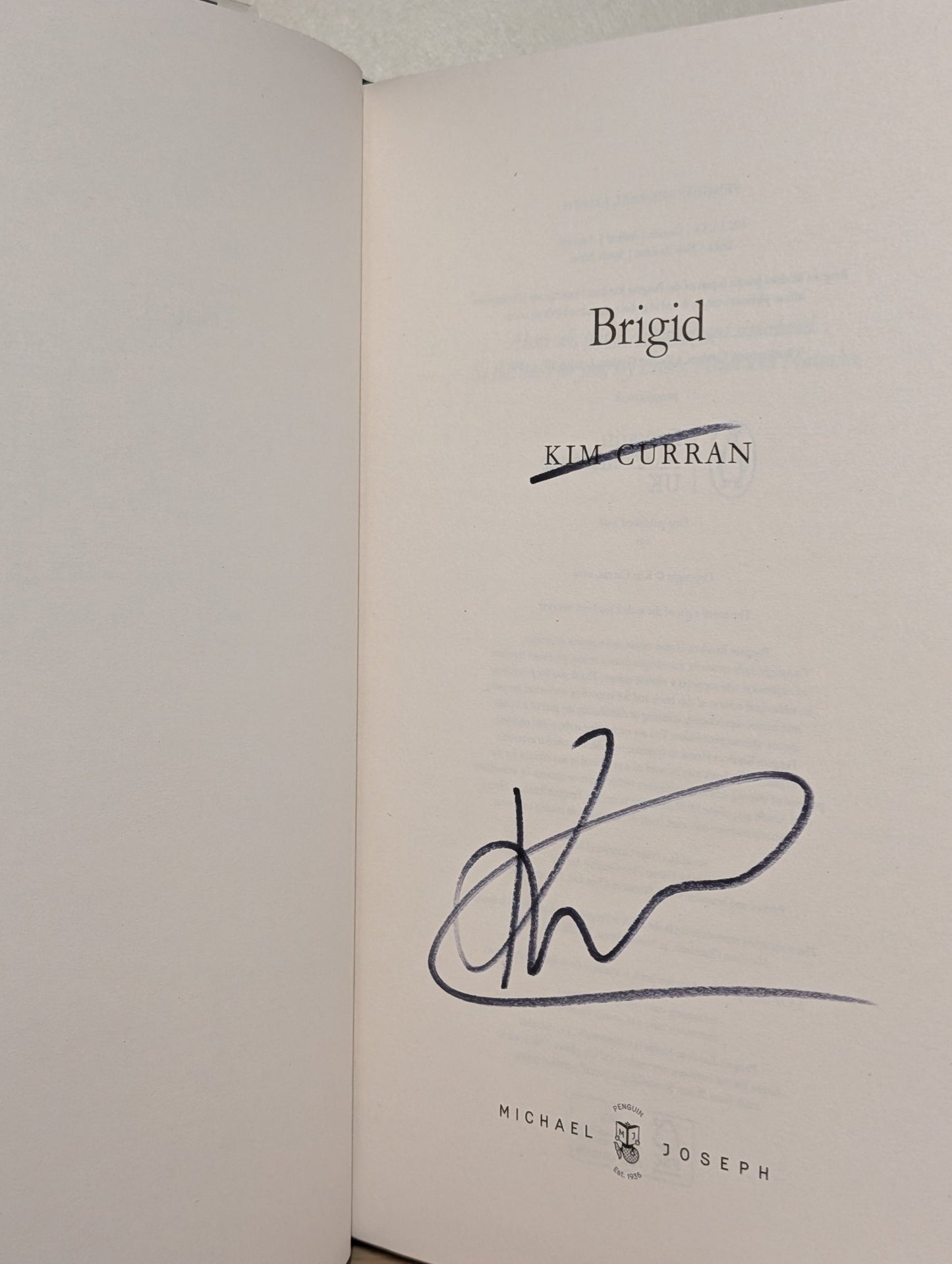 Brigid by Kim Curran (Signed First Edition) - Fialta Books