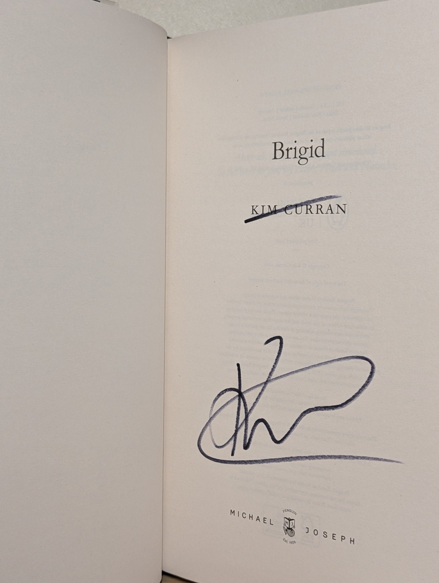 Brigid by Kim Curran (Signed First Edition) - Fialta Books