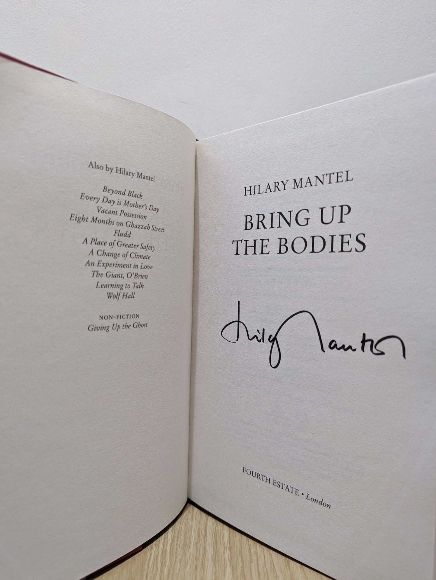 Bring Up The Bodies by Hilary Mantel (Signed First Edition) - Fialta Books