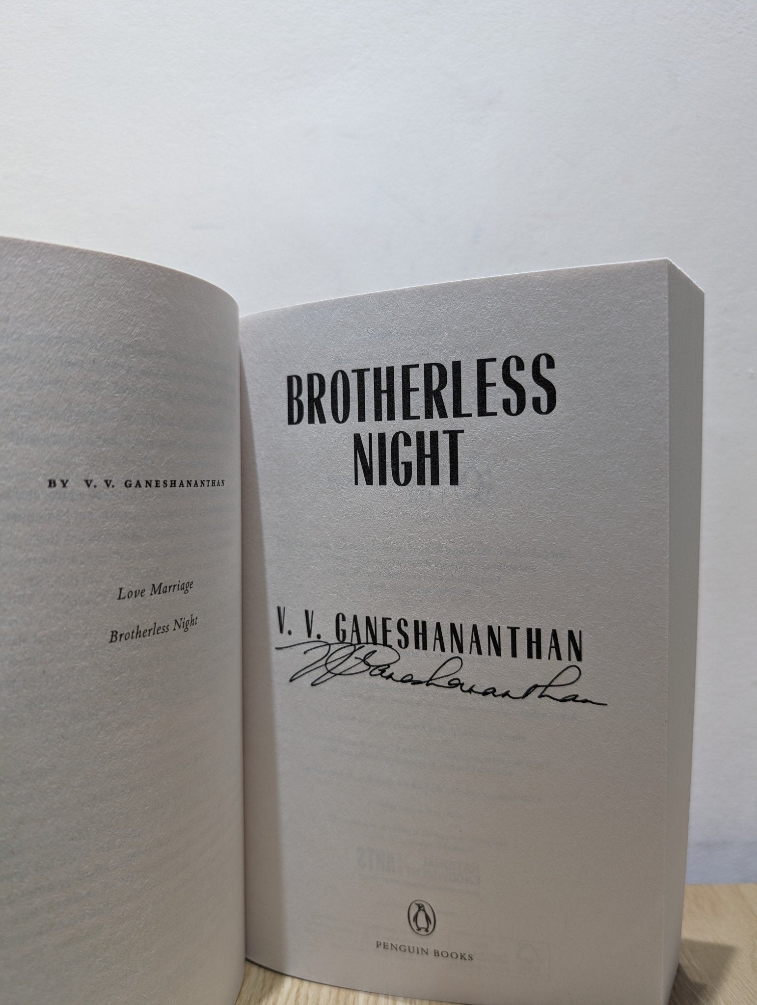 Brotherless Night by V.V. Ganeshananthan (Signed Paperback Edition) - Fialta Books