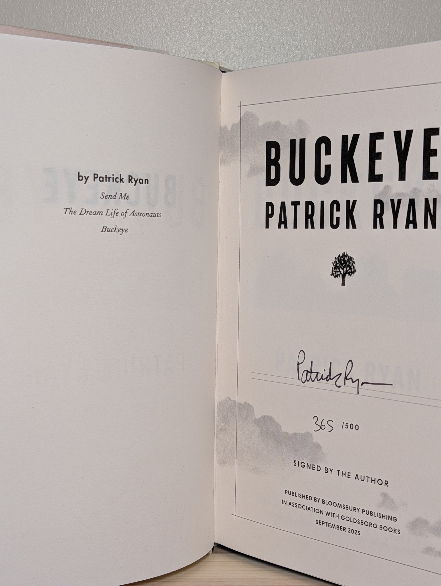 Buckeye by Patrick Ryan (Signed Numbered First Edition with sprayed edges) - Fialta Books