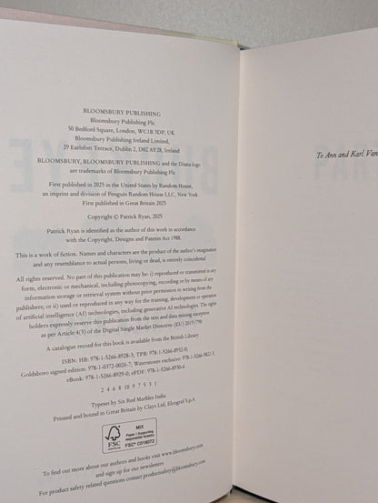 Buckeye by Patrick Ryan (Signed Numbered First Edition with sprayed edges) - Fialta Books