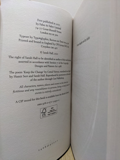 Burntcoat by Sarah Hall (Signed First Edition) - Fialta Books