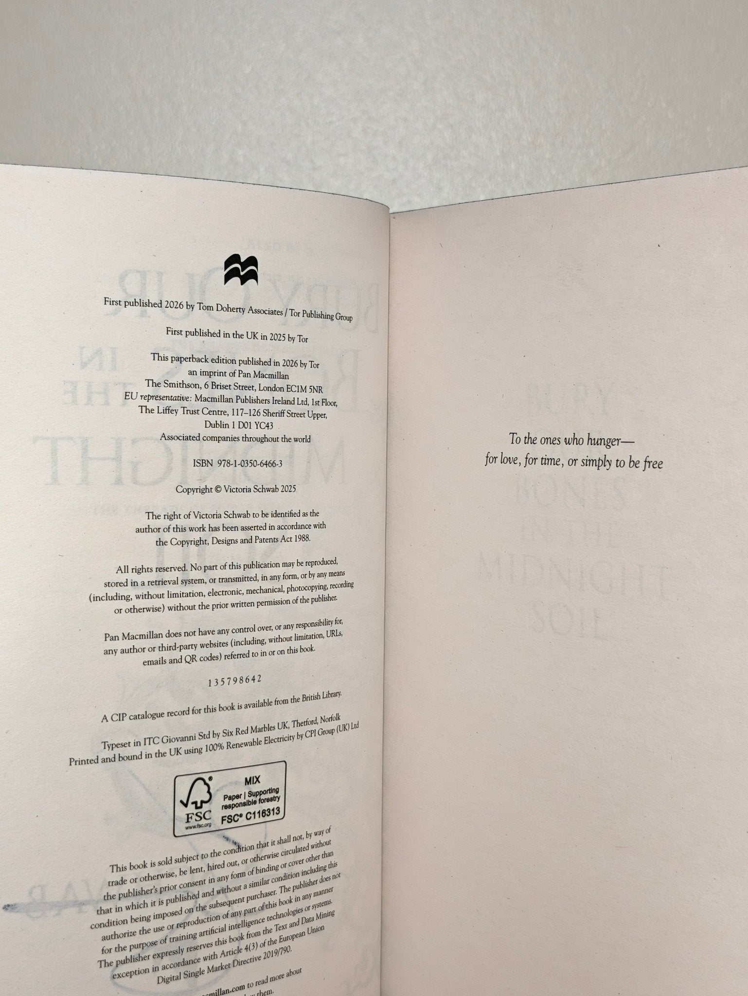 Bury Our Bones in the Midnight Soil by V. E. Schwab (Signed Paperback Edition with sprayed edges) - Fialta Books