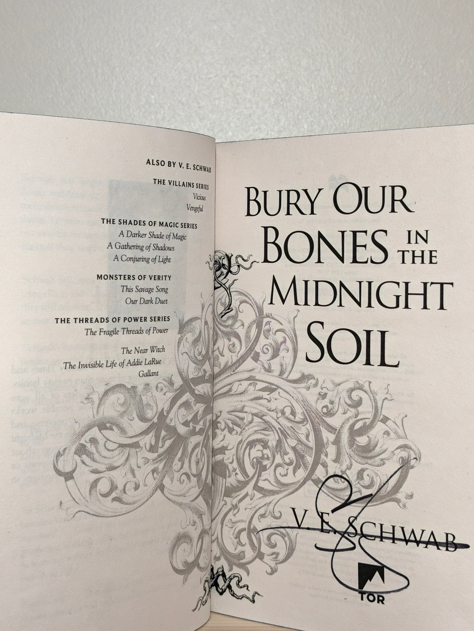 Bury Our Bones in the Midnight Soil by V. E. Schwab (Signed Paperback Edition with sprayed edges) - Fialta Books